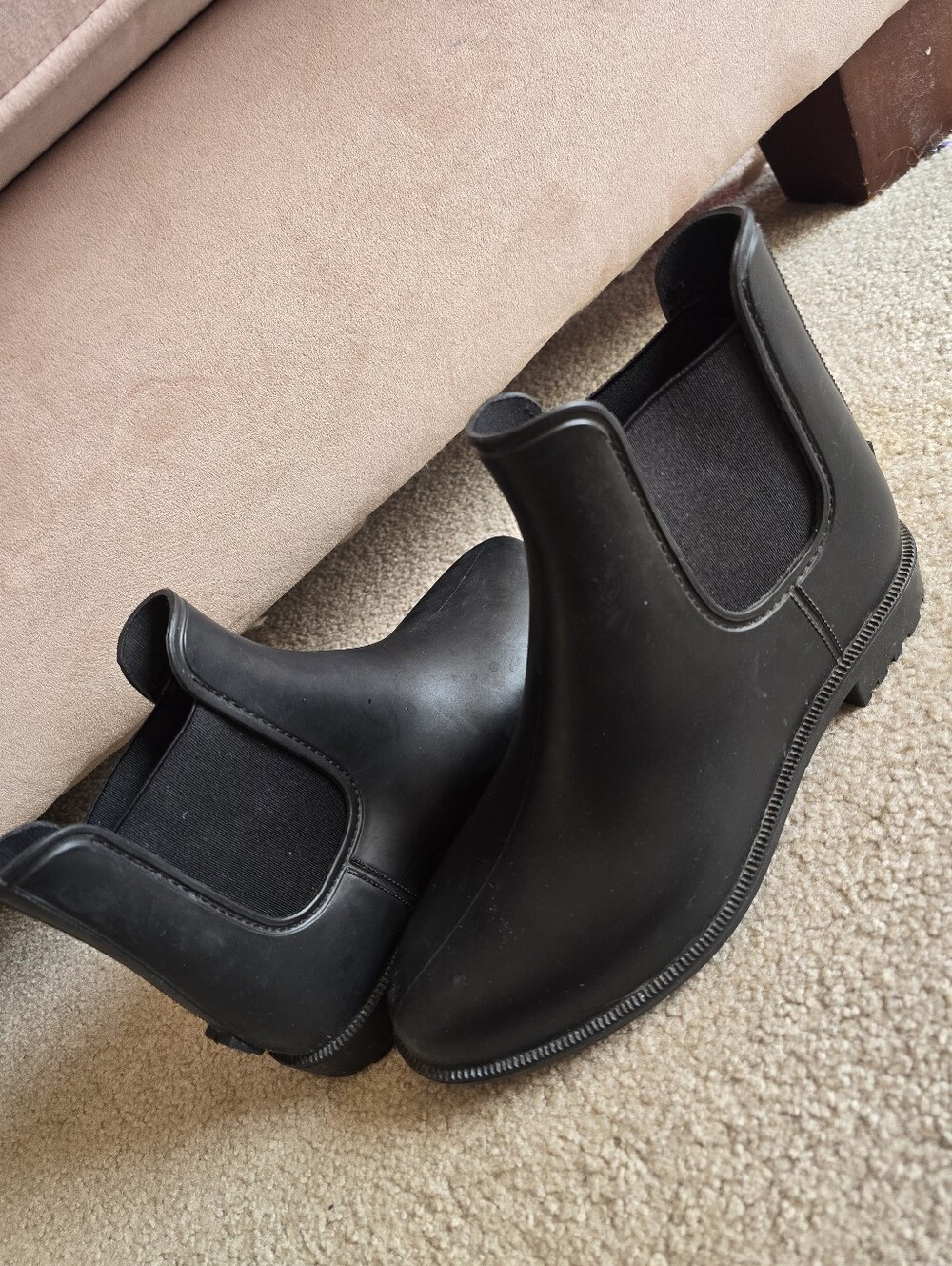 Storm by Cougar Celeste Chelsea Rain Boots In Matte Black Womens Size 8